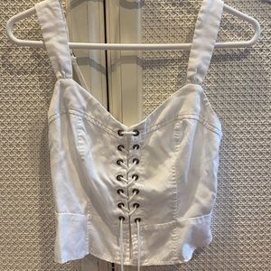 White Corset/ Bustier Top